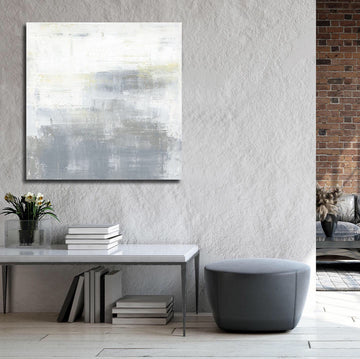 White & Gold on Grey | Canvas Print