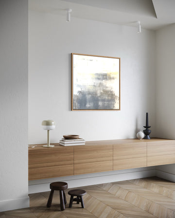 White & Gold on Grey | Canvas Print