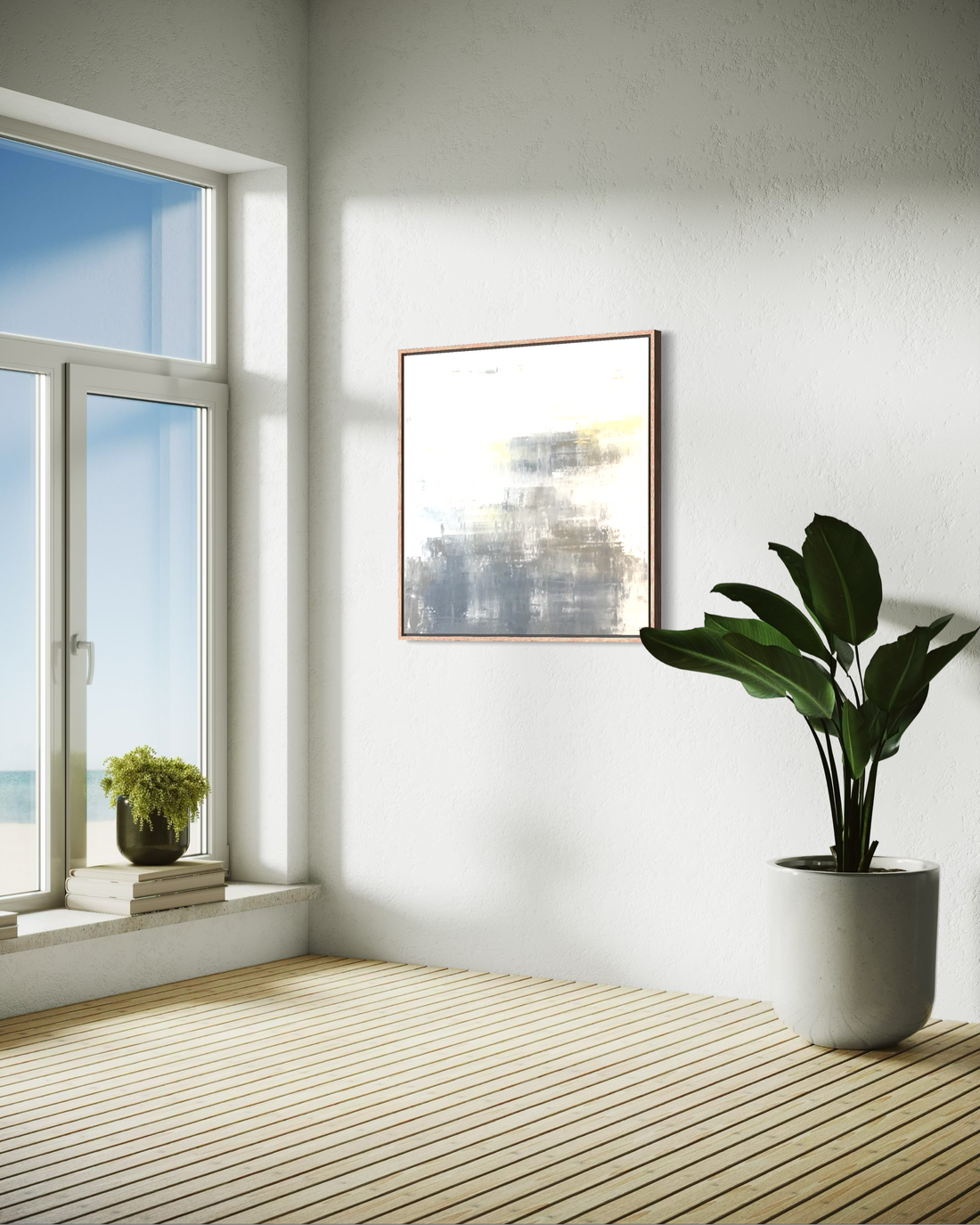 White & Gold on Grey | Canvas Print