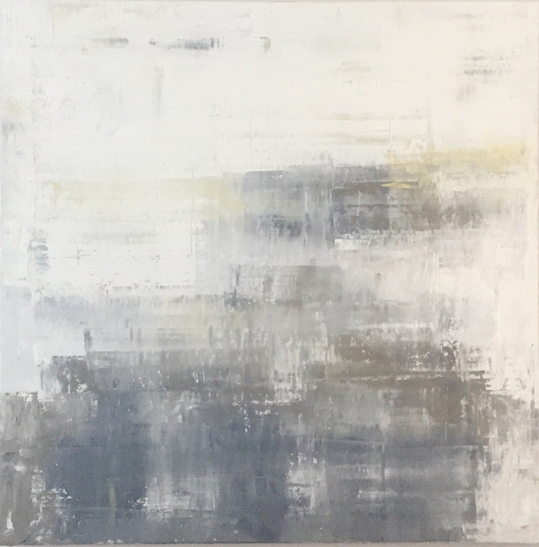 White & Gold on Grey | Canvas Print